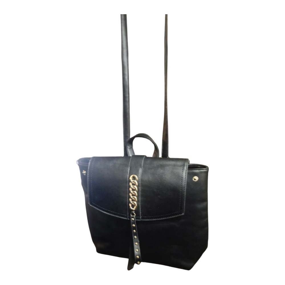 Imoshion vegan black backpack with gold-tone hardware. Nwot